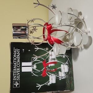 International Silver Company Snowman Tealight Holder